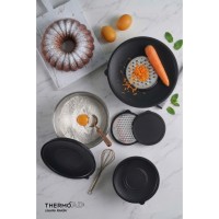 Thermoad Steel 9 Parça Rendeli Karıştırma ve Saklama Kabı Paslanmaz 